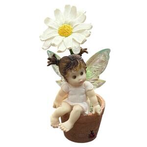 My Little Kitchen Fairies Oopsie Daisy Fairie Planter Pot Fairy Figure Wings Vtg